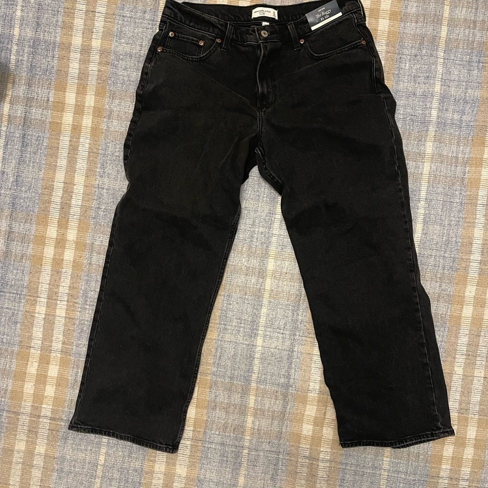 Abercrombie & Fitch Women's Black Baggy Jeans
